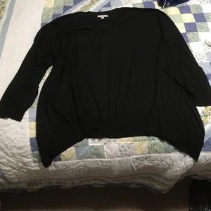 A sweater by woman within, V-neck, long sleeves, some cashmere